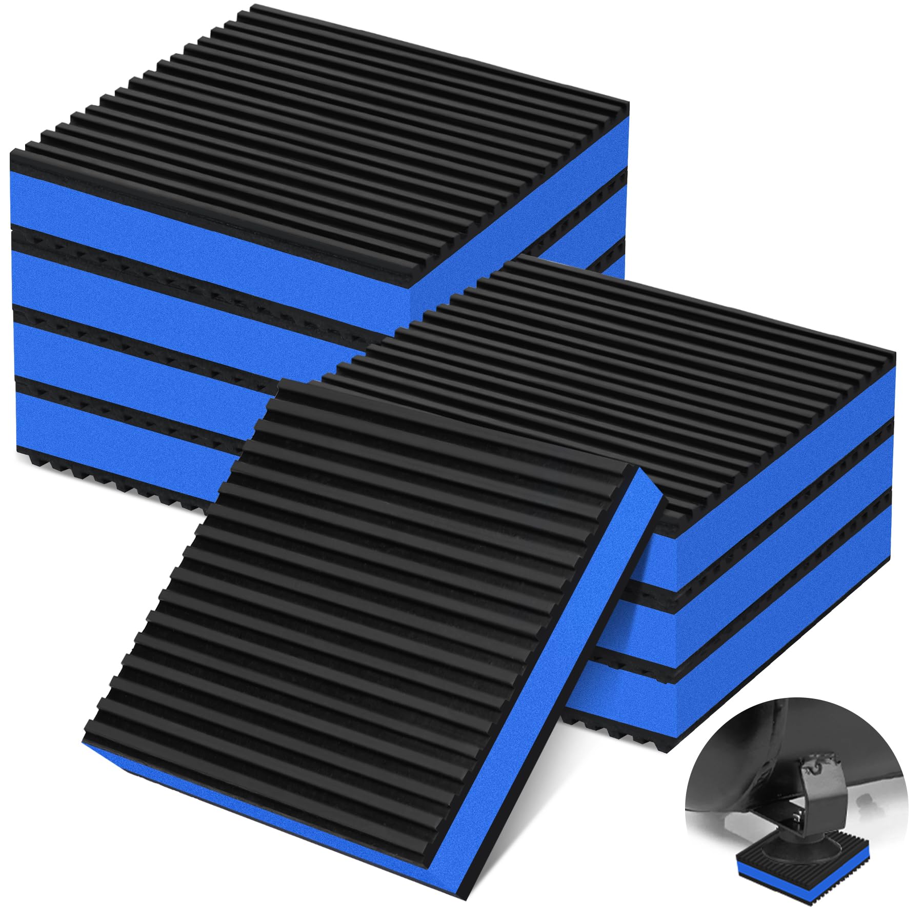 Phepetroll anti-vibration pads top view reduce washing machine movement and protect floors.