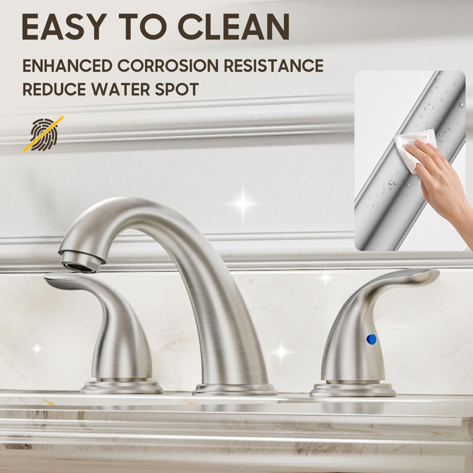 Phiestina no-splash aerator delivers gentle, foam-rich water flow.
