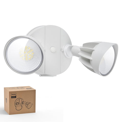 Philips 44W LED flood light with two adjustable heads for wide outdoor coverage.