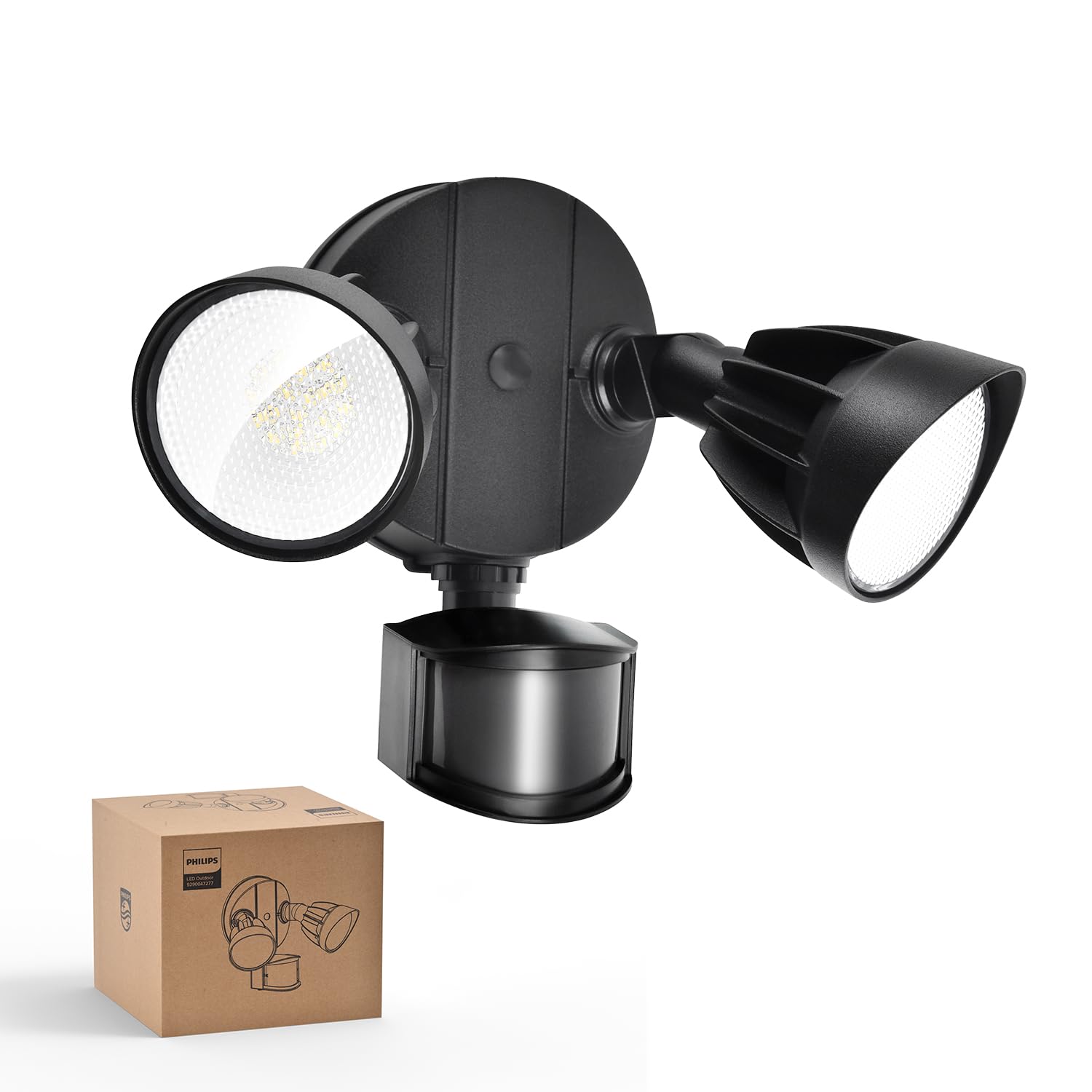 Philips 44W LED security light with PIR sensor for motion-activated outdoor lighting.