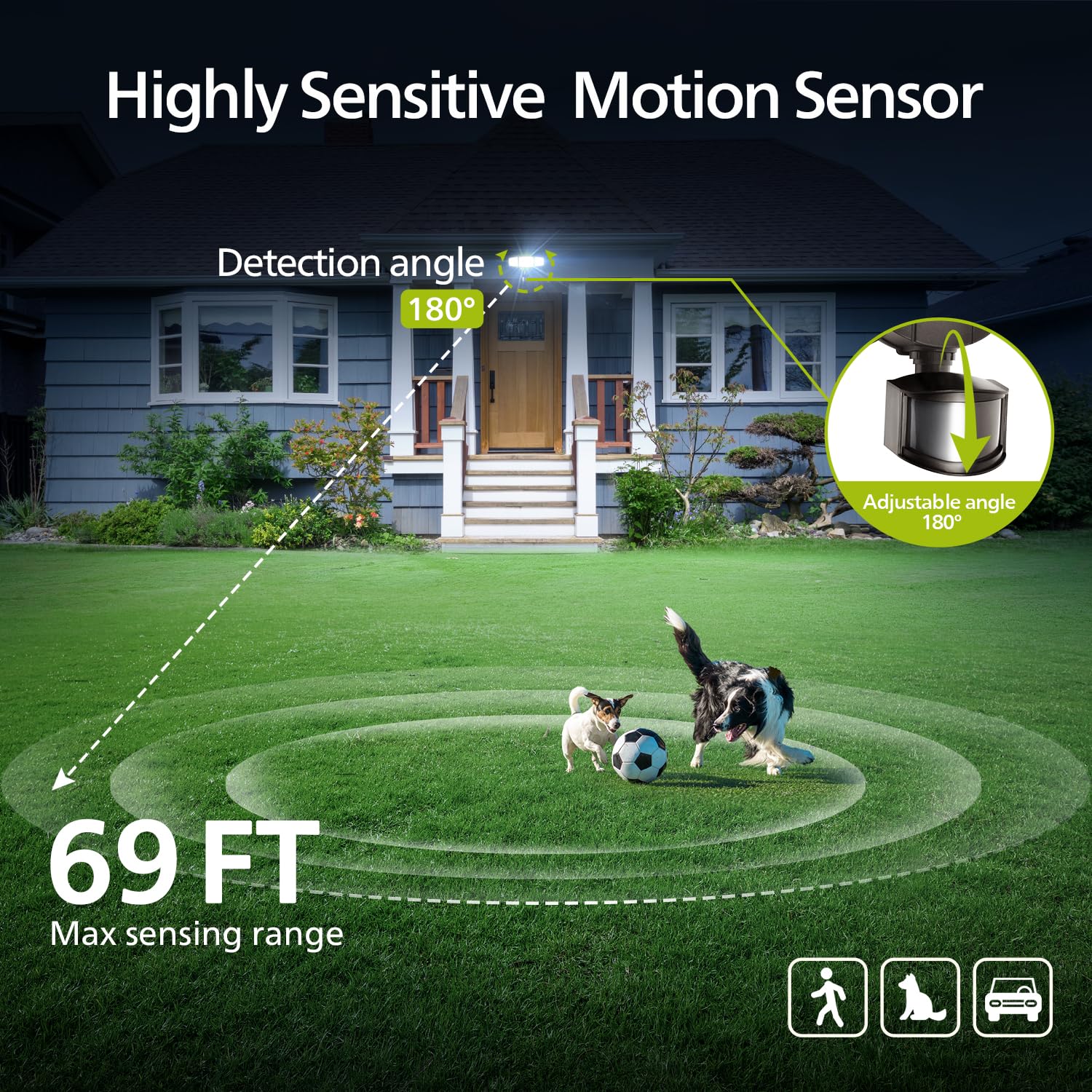 Dusk-to-dawn mode on Philips security light saves energy