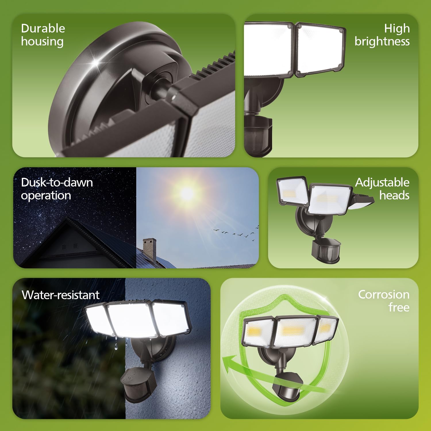 Philips 72W LED security light with PIR sensor lights outdoor area up to 69 ft