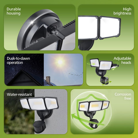 Philips security light with PIR sensor detects movement over wide areas.