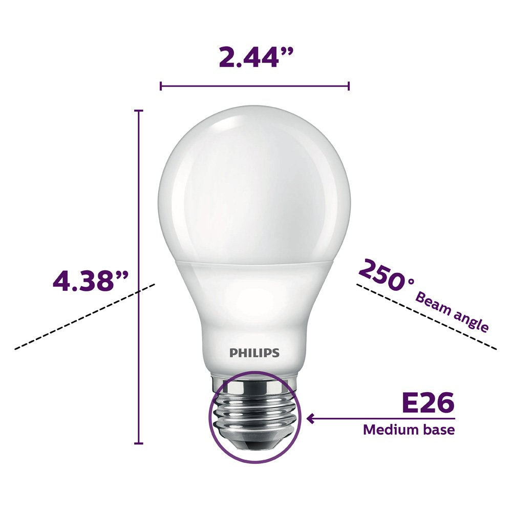 Philips A19 dimmable bulb provides flicker-free control for adjustable brightness
