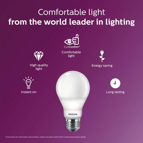 Philips A19 800-lumen bulb saves energy with bright, efficient light