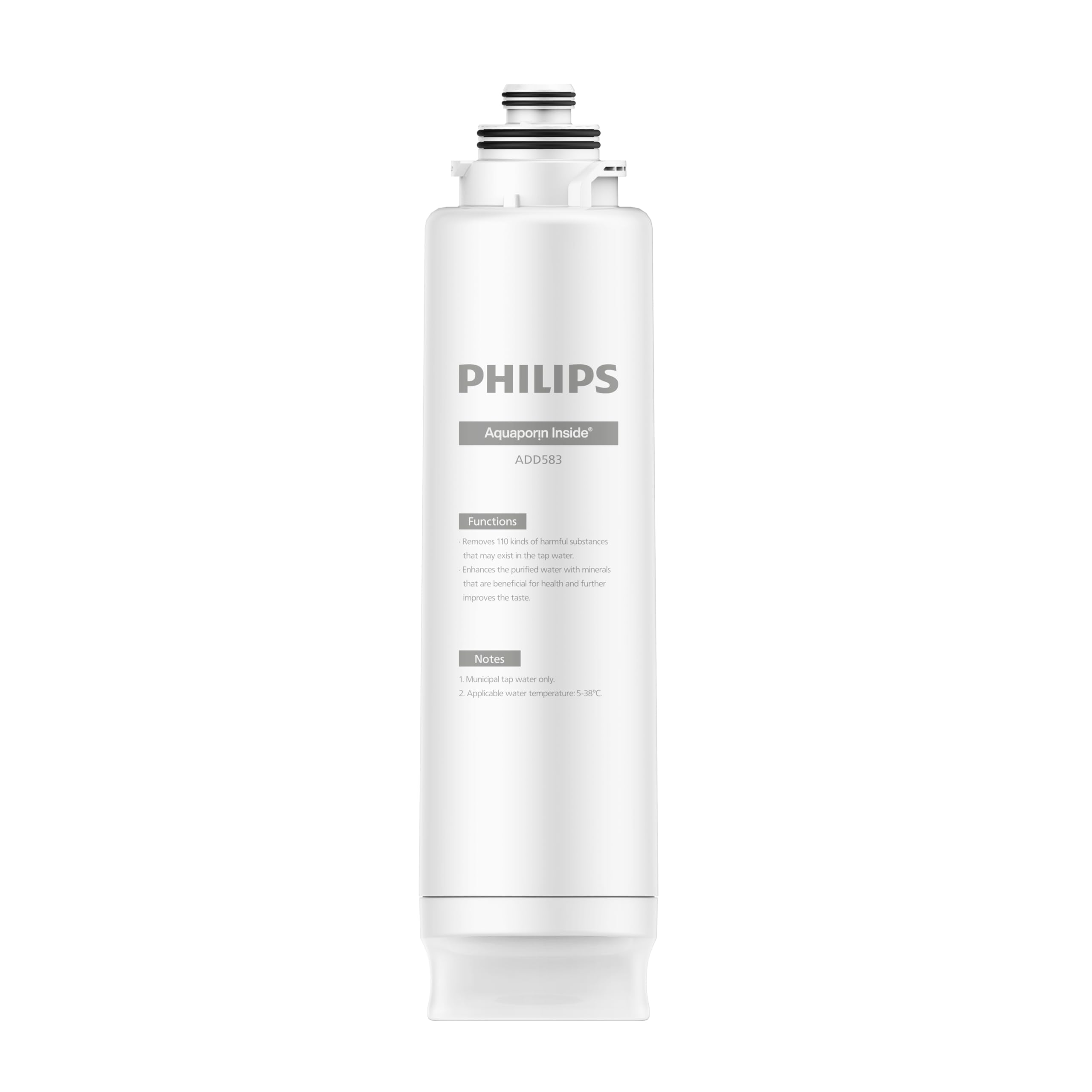 Philips ADD583 6-in-1 RO filter on a compact countertop for pure water.