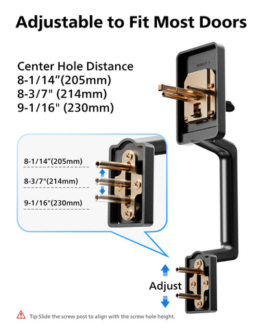 Philips adjustable latch and backset fit most standard doors.