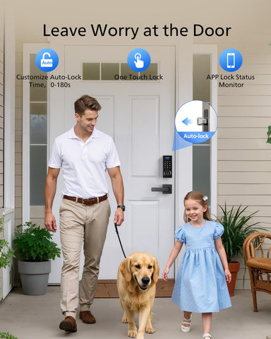 Philips auto-lock and one-touch lock provide quick door security.