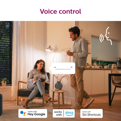 Philips WiZ away-from-home control for adjusting lights remotely.