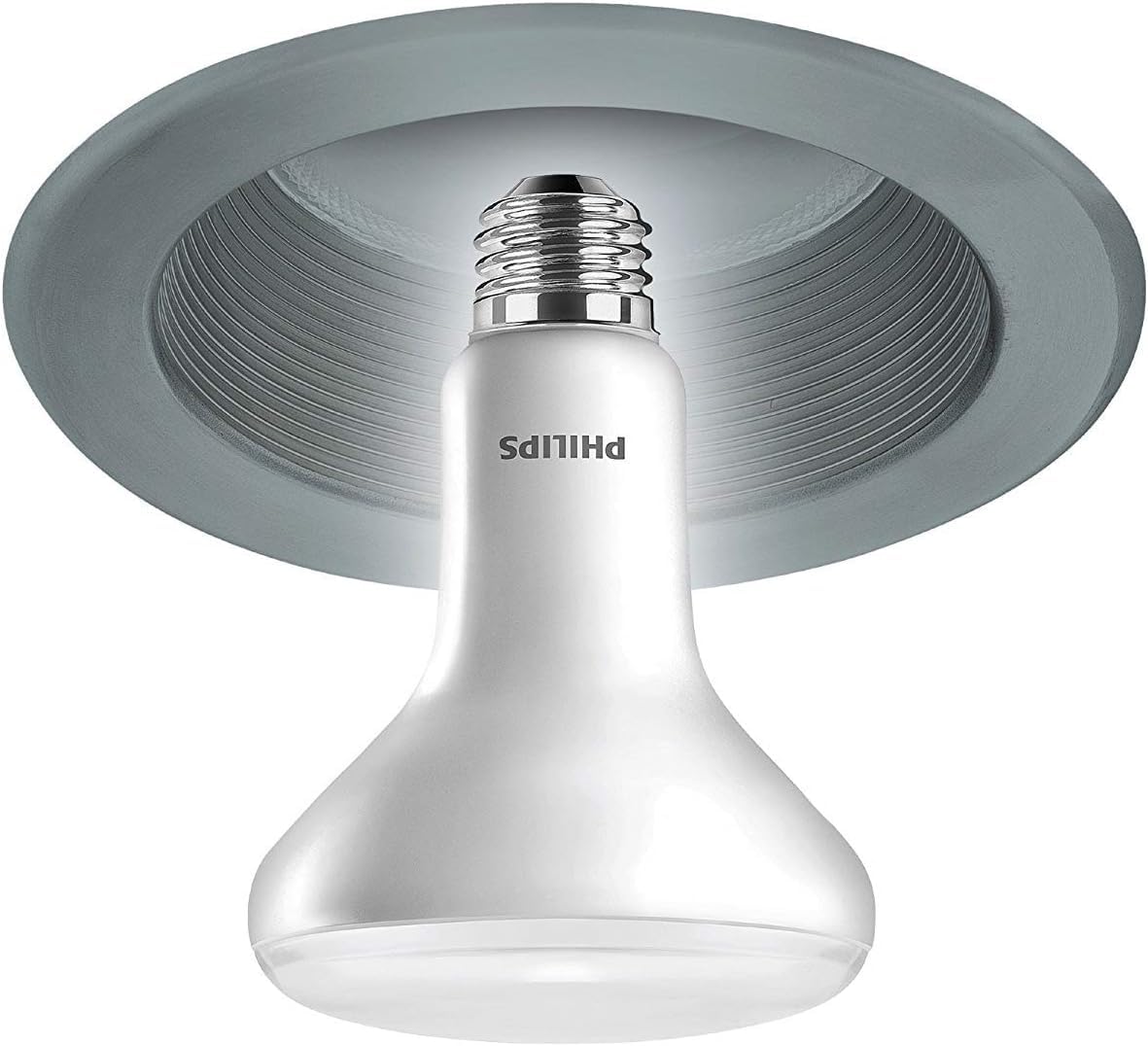 Philips BR30 flicker-free dimming works with many dimmers for comfortable ambience.
