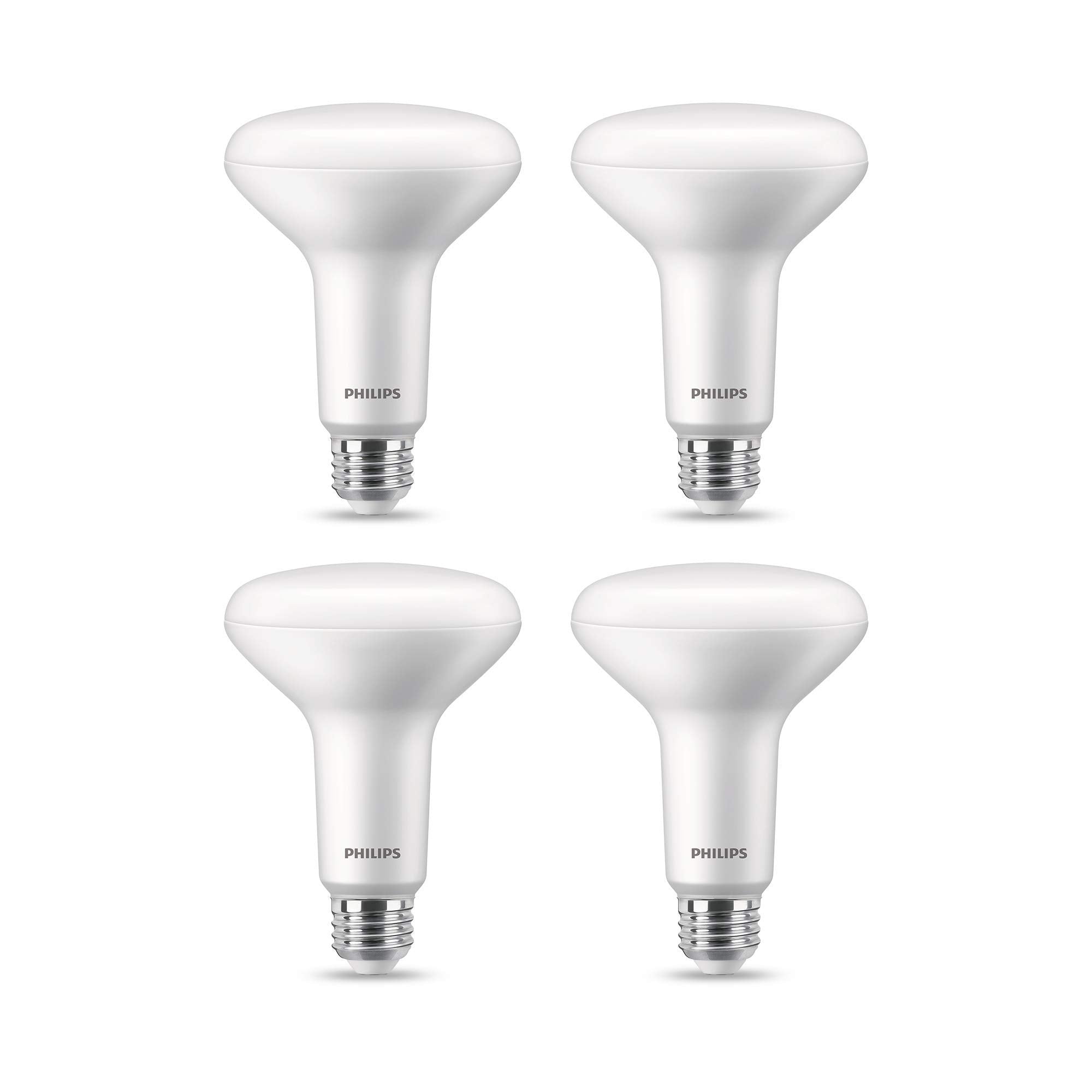 Philips BR30 soft white flood bulb for recessed cans provides even, comforting light.