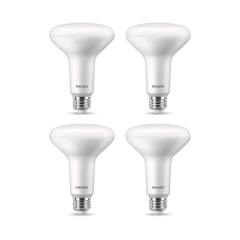 Philips BR30 soft white flood bulb for recessed cans provides even, comforting light.