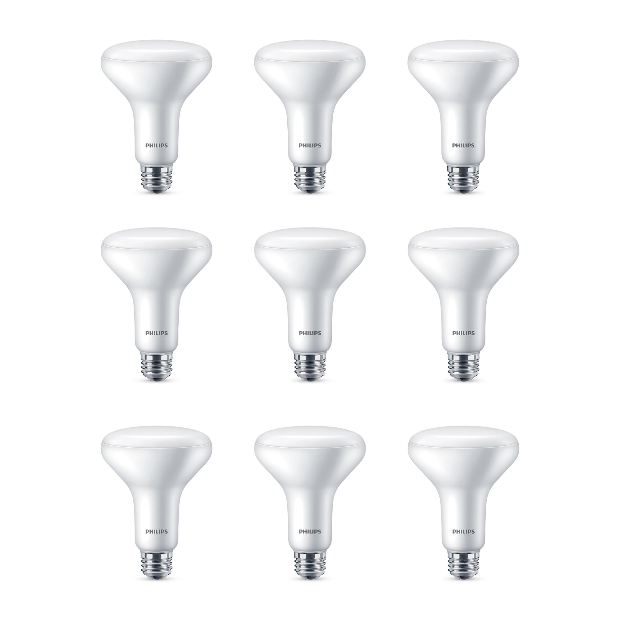 Philips BR30 warm glow dimmable indoor bulb for cozy, eye friendly lighting.