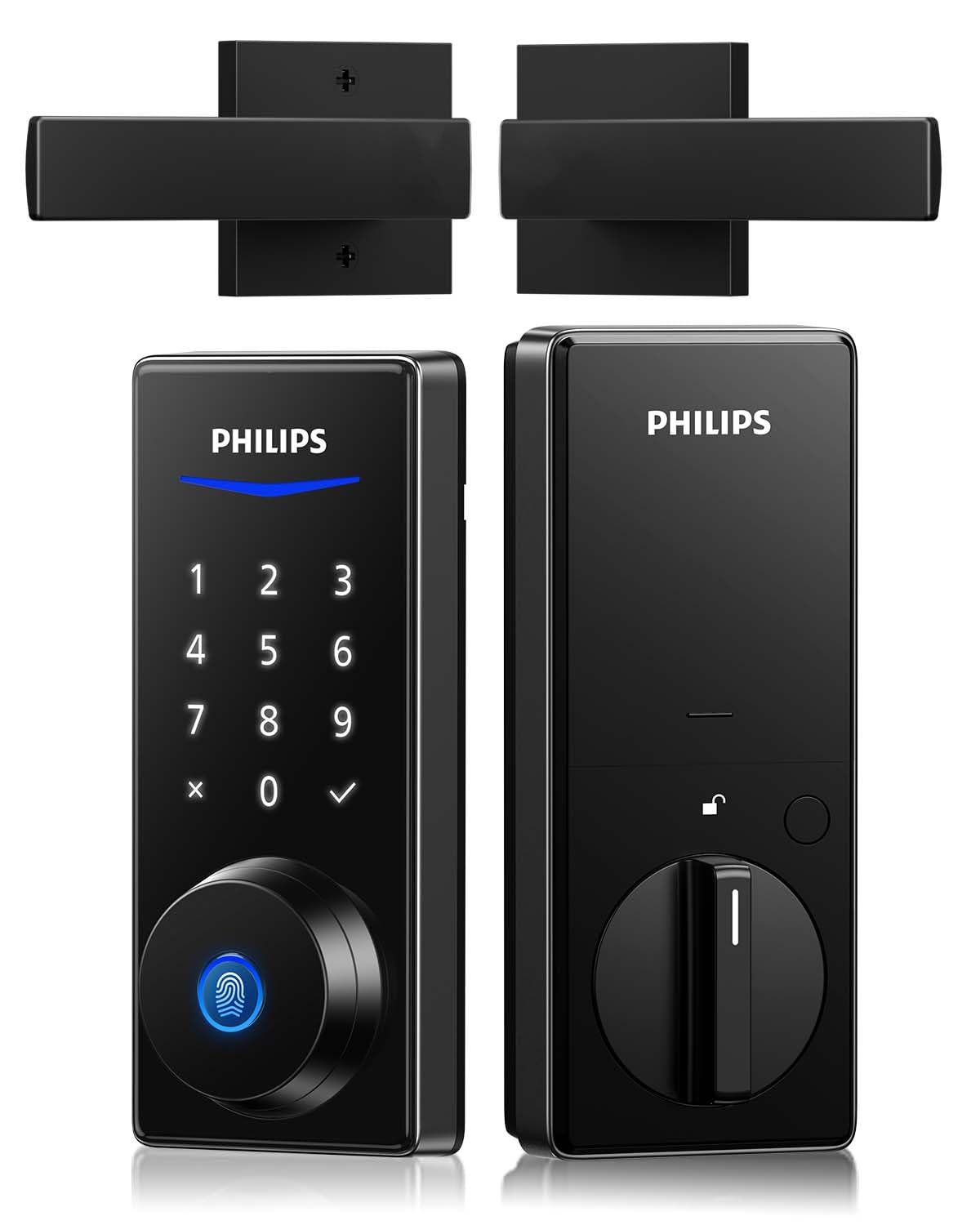 Philips front door lock set with keyless entry and handles for a modern look