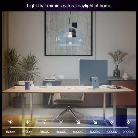 Philips Hue 810-lumen brightness in a living space