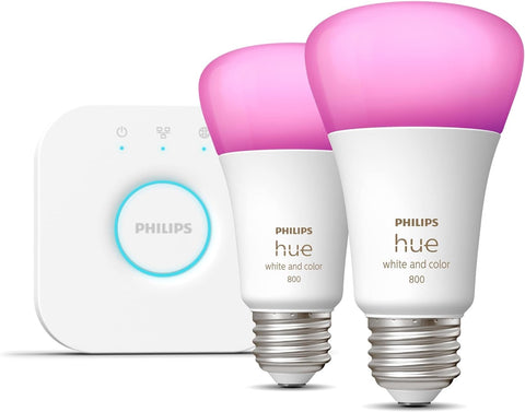 Philips Hue app on phone controlling scenes and automations