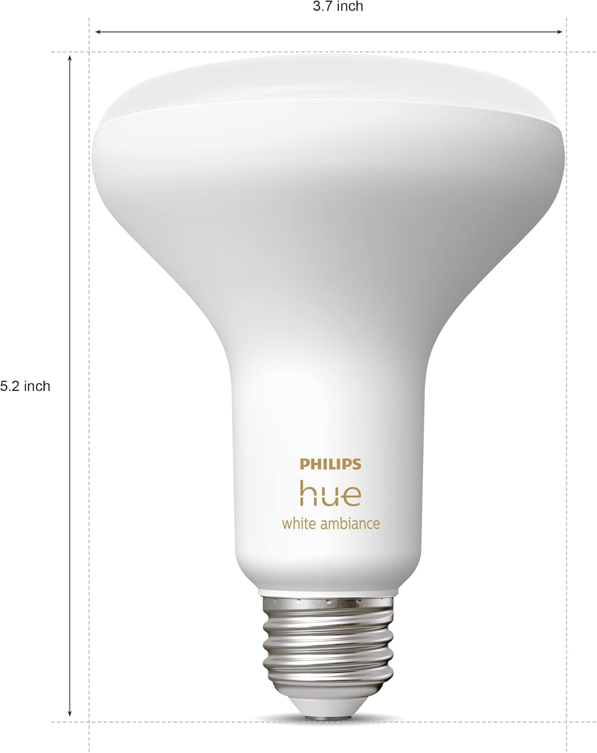 Philips Hue BR30 bulbs with an E26 base for easy installation