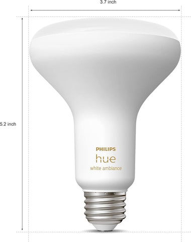 Philips Hue BR30 bulbs with an E26 base for easy installation