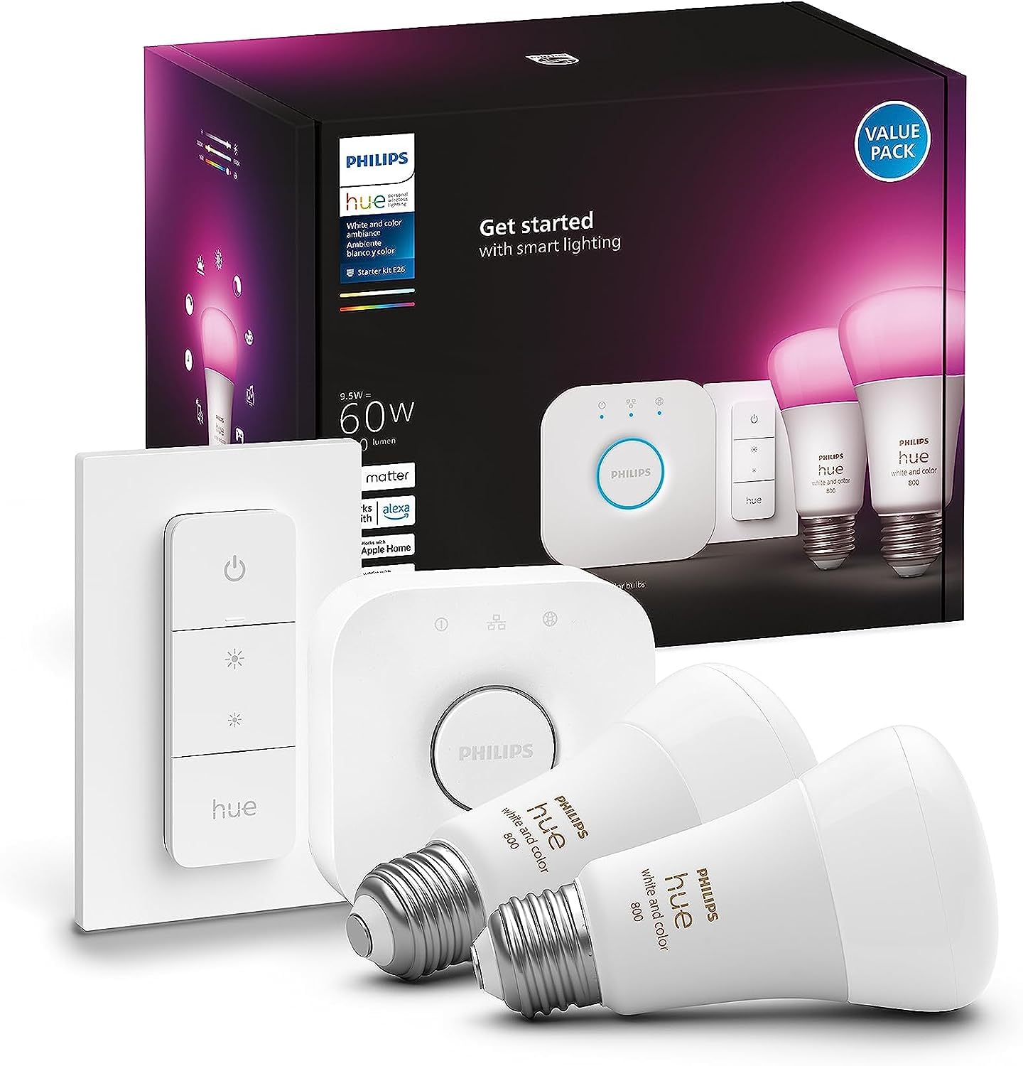 Philips Hue Bridge on table for seamless smart home control and automations