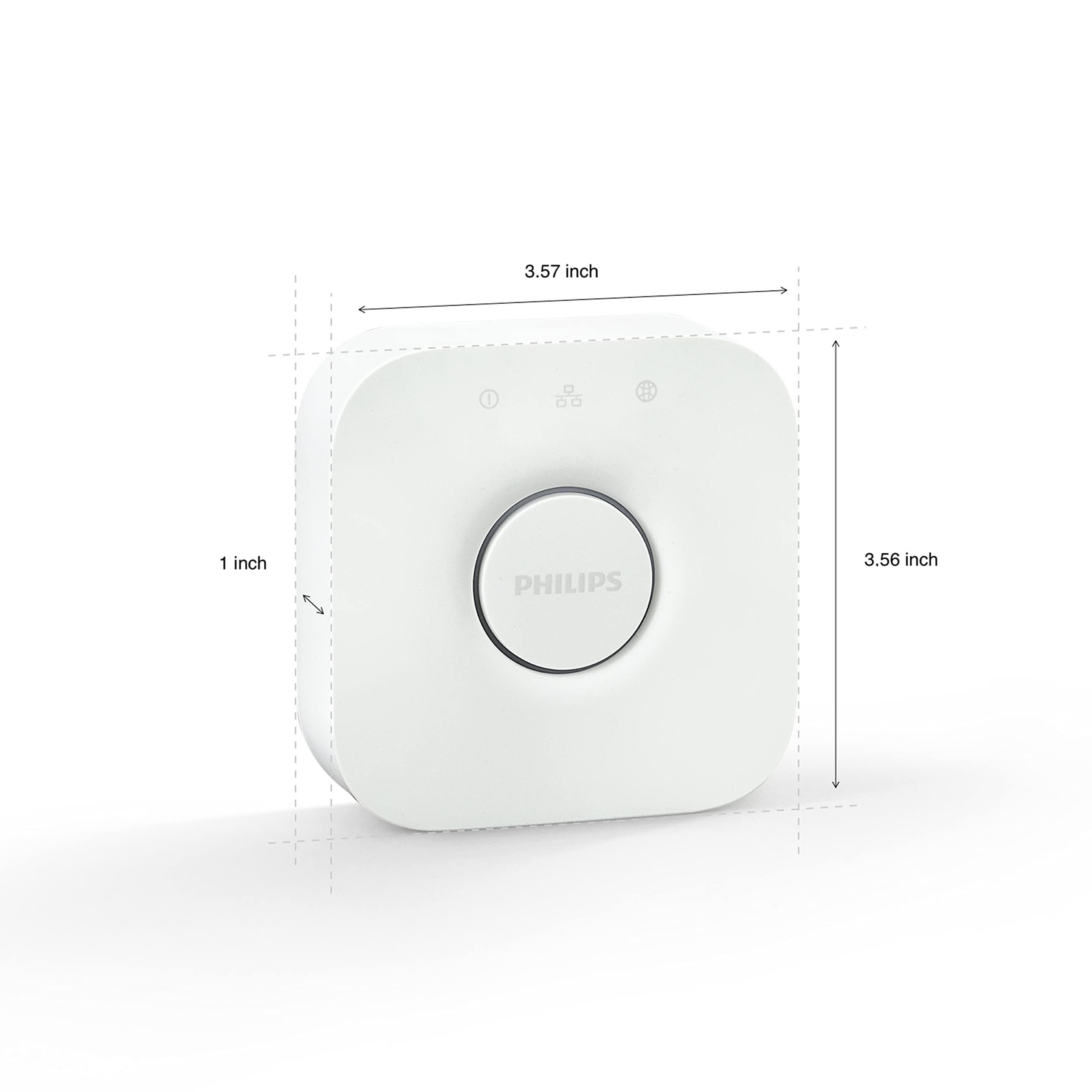 Philips Hue Bridge connected to outdoor lights for full system control.
