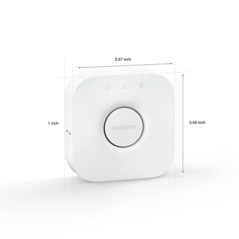 Philips Hue Bridge connected to outdoor lights for full system control.