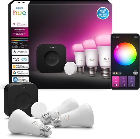 Philips Hue Bridge Pro front view enabling quick setup and reliable control.