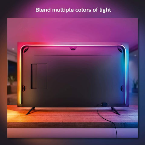 Philips Hue Bridge and Sync Box enable synced movies and games for precise color matching.