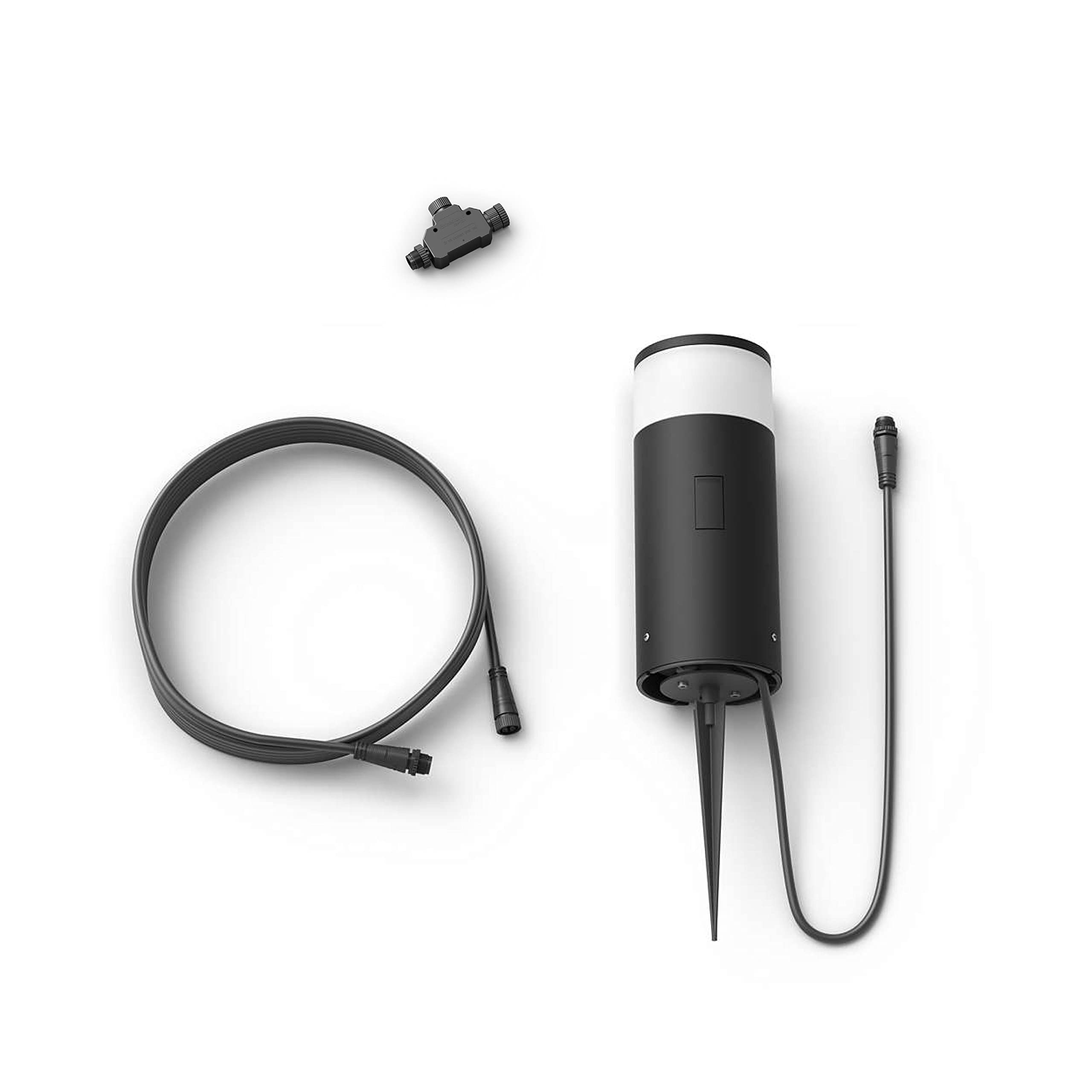 Close-up side view of Philips Hue Calla path light stake