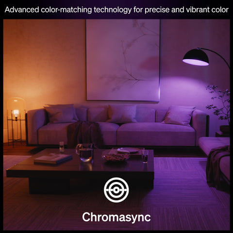 Chromasync color matching across Hue bulbs for cohesive scenes