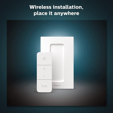 Philips Hue Dimmer V2 remote detaches for convenient handheld dimming from anywhere