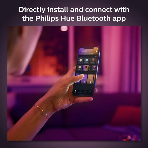 Philips Hue downlight with Bridge enabling automations and remote control.