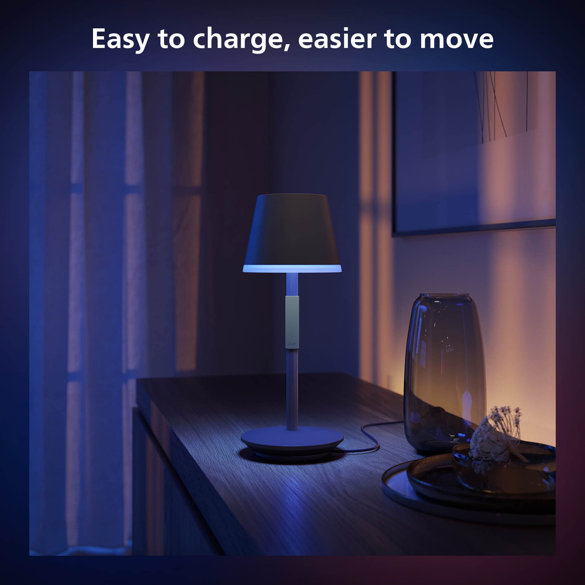 Philips Hue Go color spectrum showing millions of colors