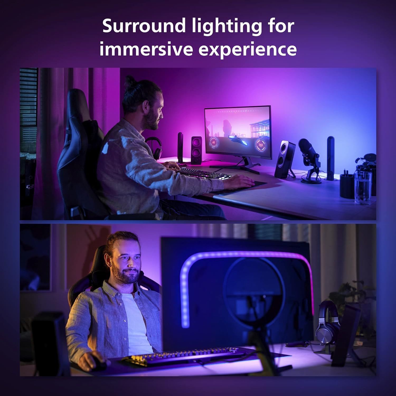 Hue app controls the gradient lightstrip for personalized settings