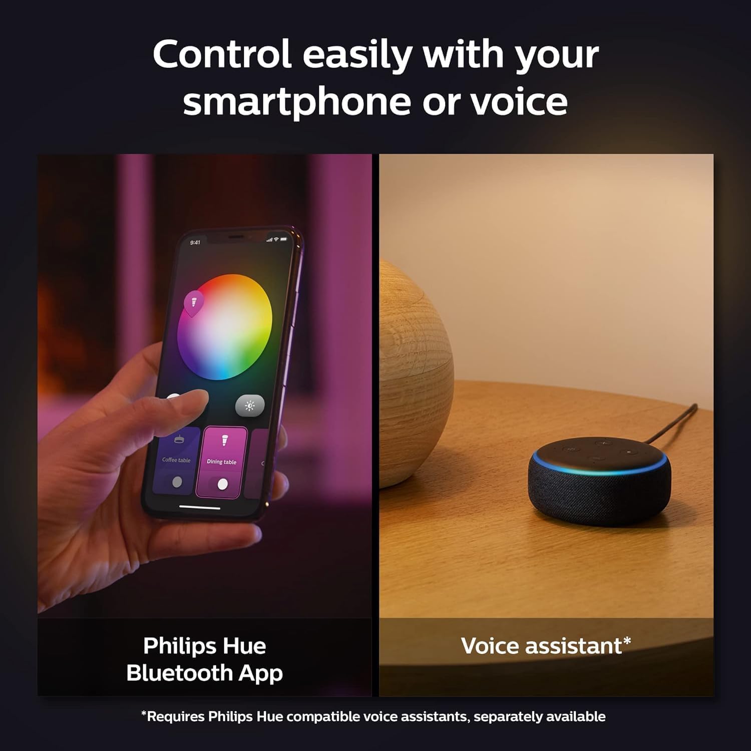 Philips Hue Infuse app control demonstrates quick lighting changes from phone