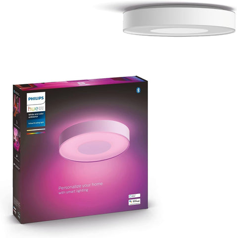 Philips Hue Infuse ceiling lamp in-room glow enhances living spaces with subtle ceiling light