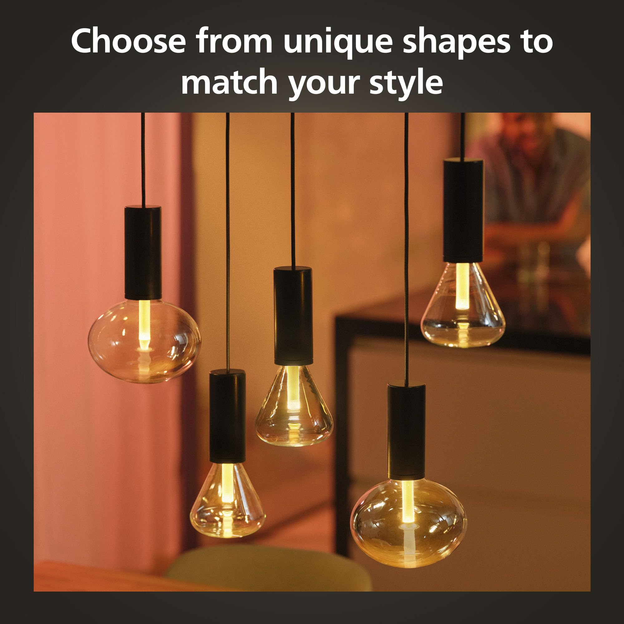 Philips Hue Lightguide color changing mood light enhances ambience.