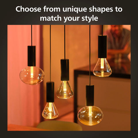Philips Hue Lightguide G40 Edison bulb offering retro vibe with smart color control.