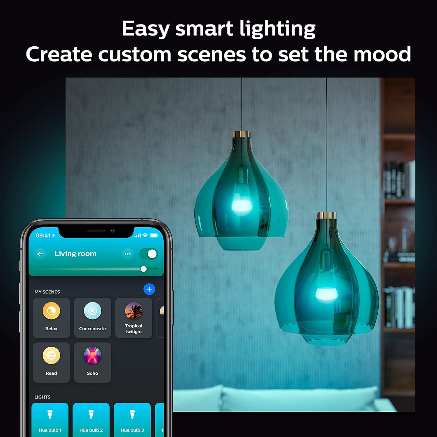 Philips Hue matter-bridge A19 bulb connects smart devices effortlessly.