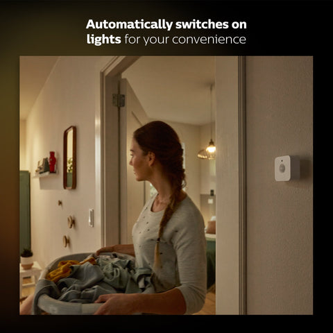 Philips Hue Motion Sensor wall plate install showing simple mounting