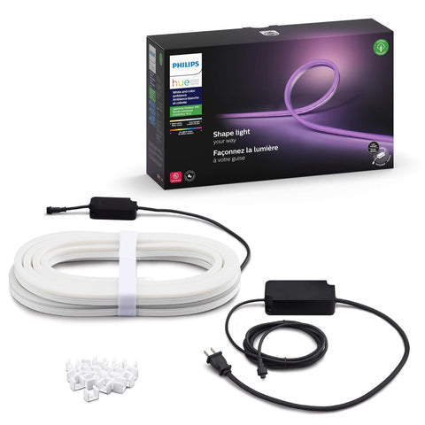 Philips Hue Outdoor Lightstrip ambiance colors create colorful outdoor scenes.
