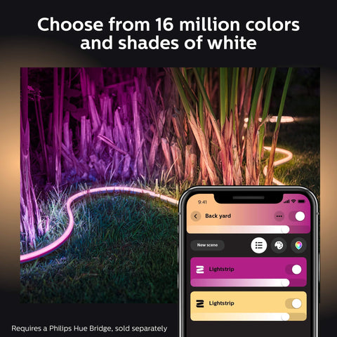Philips Hue Outdoor Lightstrip voice-control with Alexa for hands-free operation.