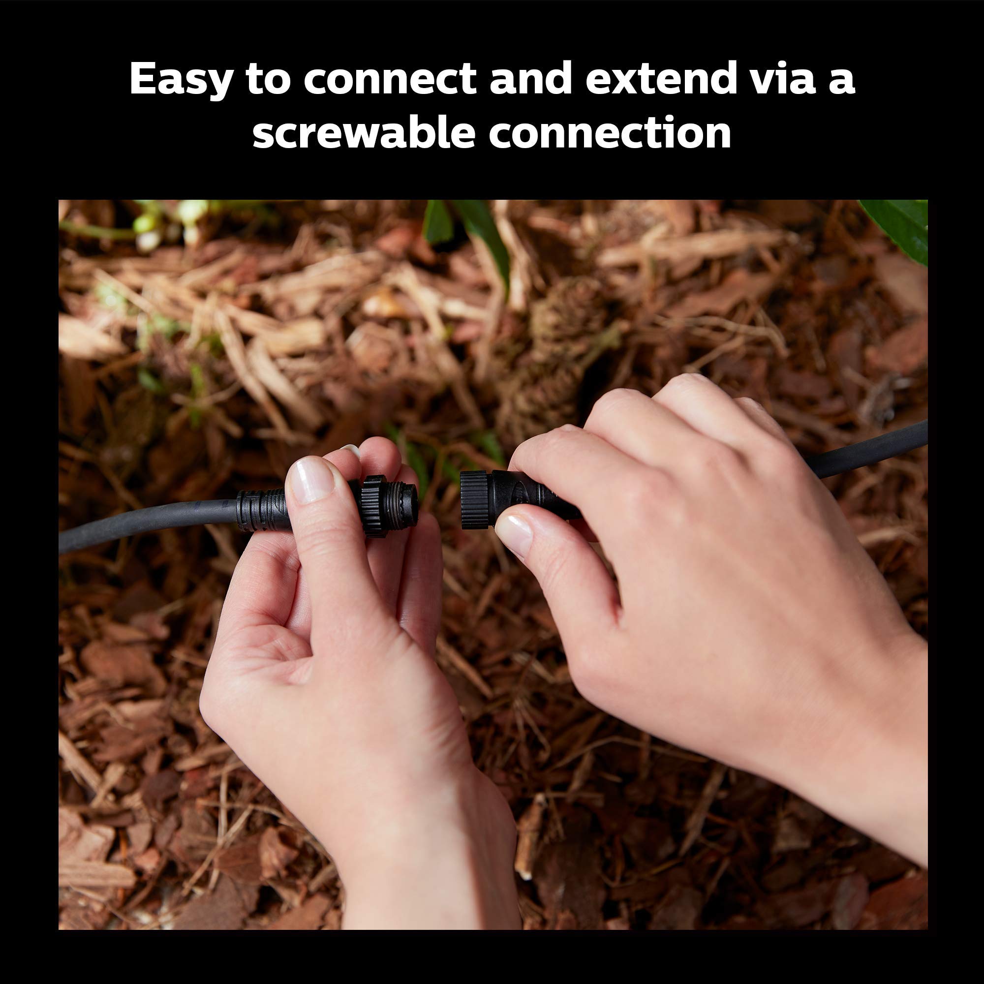 Philips Hue T-connector linking multiple outdoor lights for scalability