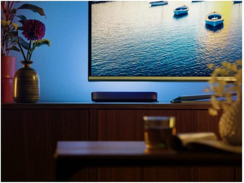 Compact, sleek design blending with furniture while distributing light.