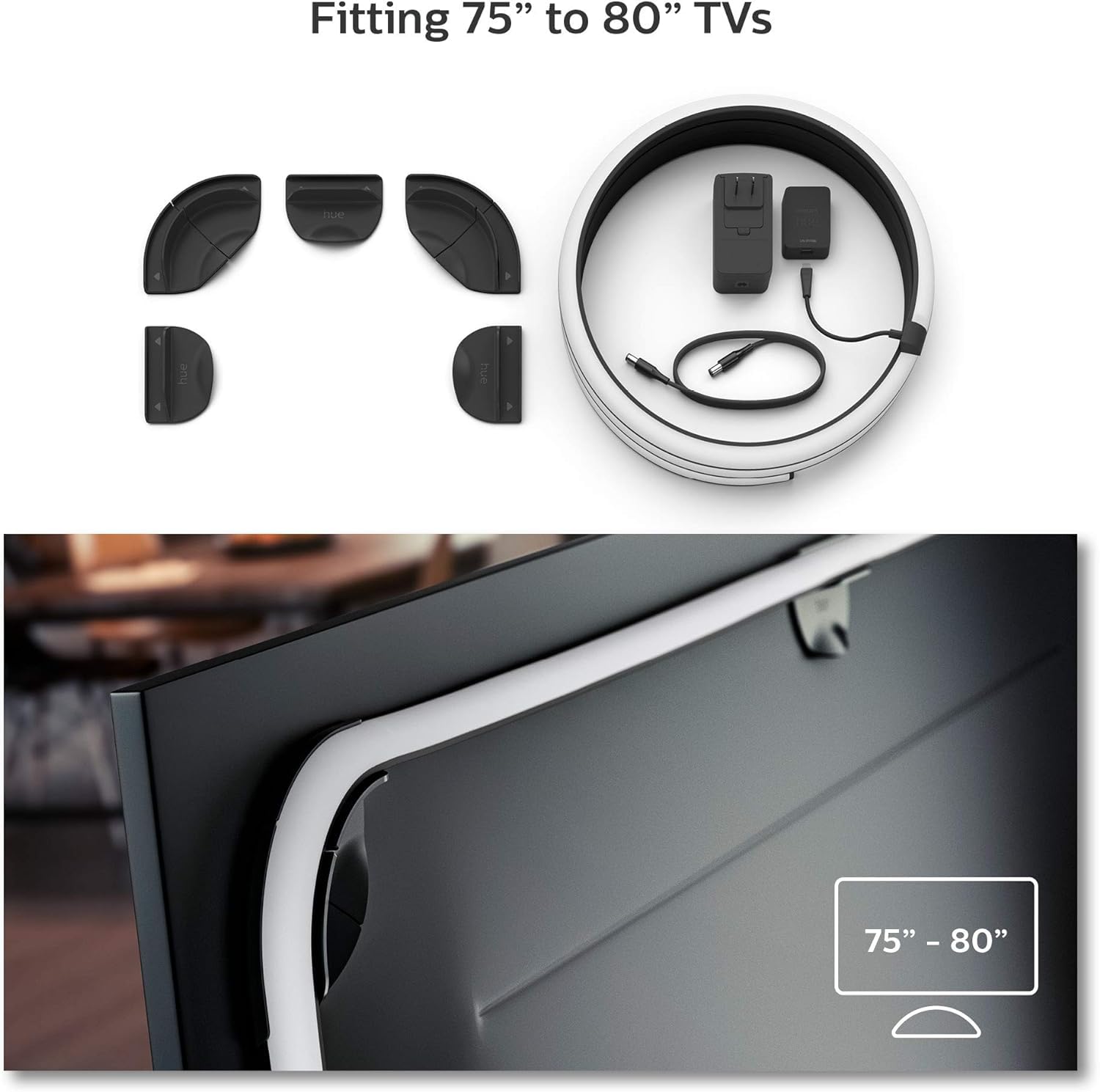 Philips Hue Play Gradient 45-degree projection helps create balanced ambient lighting.