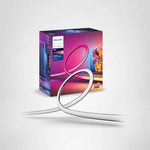 Philips Hue Play Gradient 55" TV strip back light enhances visual depth
