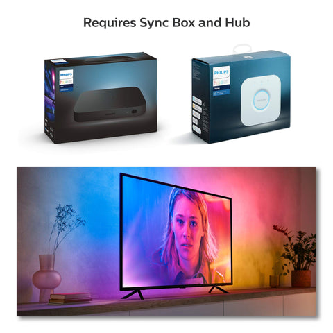Philips Hue Play Gradient 55" TV strip mounting brackets enable quick, secure installation