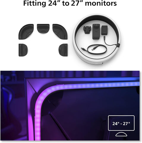 Gradient lightstrip showing multi-color gradient across the screen area