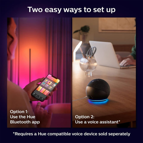 Control Philips Hue Signe with the Hue app for seamless scene customization.