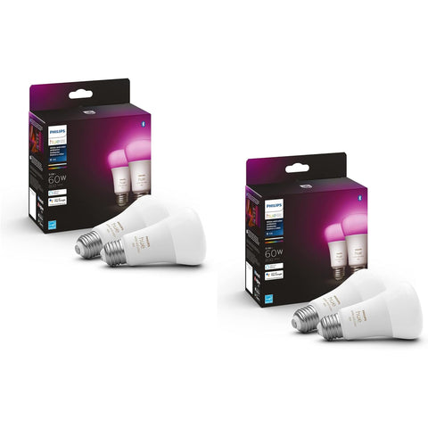 Philips Hue smart bulb white-color ambiance in lamp for versatile mood lighting.