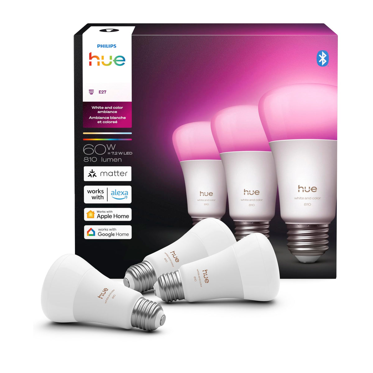 Philips Hue smart LED A19 bulb appearance for modern fixtures and rooms